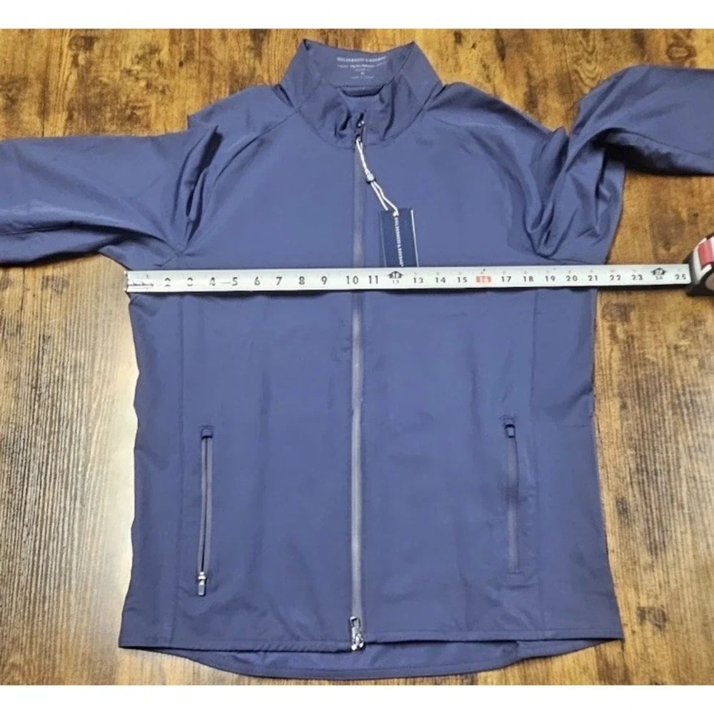 Holderness & Bourne Tailored Fit Hyde Jacket Men's Medium Navy Full Zip Golf NWT